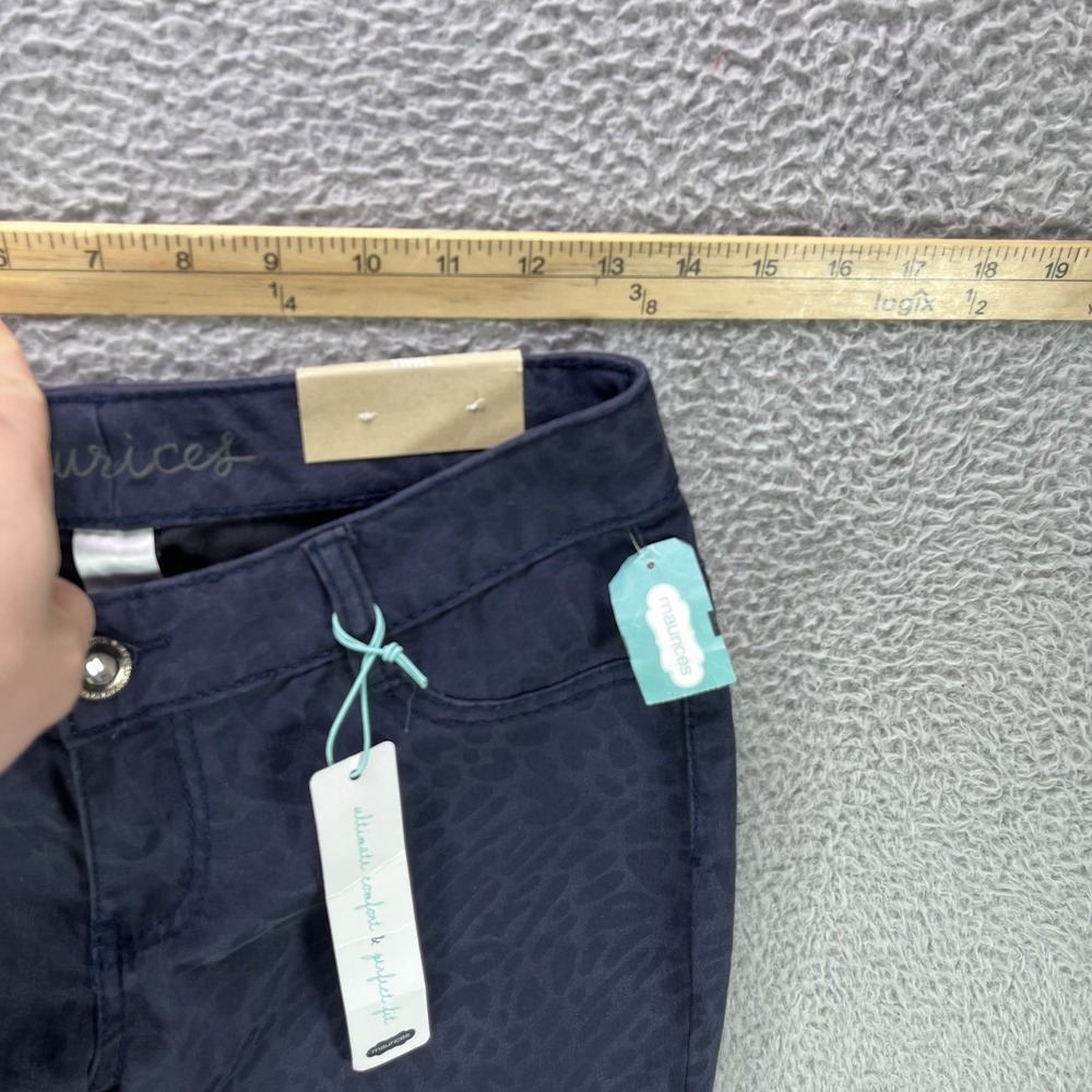 Maurices Jegging Pants Size Small Blue Cheetah Print Denim Stretch Flex NWT - Picture 8 of 13
